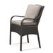 Braxton Culler Brighton Pointe Patio Dining Armchair w/ Cushion Wicker/Rattan in Black/Gray | 44 H x 25 W x 28 D in | Wayfair 435-129/6307-85