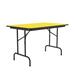 Correll, Inc. Rectangular Portable Folding Table Wood in Black/Yellow | 29" H x 48" L x 30" W | Wayfair CF3048PX-38