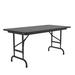 Correll, Inc. Rectangular Adjustable Folding Table Metal in Brown | 32" H x 48" L x 24" D | Wayfair CFA2448PX-54