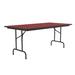 Correll, Inc. Rectangular Banquet Table Wood in Red/Black | 29" H x 96" L x 24" W | Wayfair CF2496PX-35
