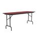 Correll, Inc. Rectangular Portable Folding Table Wood in Red/Black | 29" H x 96" L x 24" W | Wayfair CF2496PX-35
