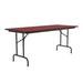 Correll, Inc. Rectangular Portable Folding Table Wood in Red/Black | 29" H x 48" L x 30" W | Wayfair CF3048PX-35