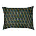 Wrought Studio™ Foucault Football Luxury Indoor Dog Pillow Polyester in Green/Blue/Black | Small (28" W x 18" D x 4" H) | Wayfair