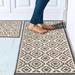 Brown/White 48 x 20 x 0.65 in Kitchen Mat - Foundry Select Sofihas Kitchen Rugs Non Slip 2 Piece Washable Kitchen Rug Sets | Wayfair