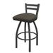 Holland Bar Stool 411 Jackie Low Back Swivel Bar & Counter Stool Upholstered/Metal in Gray/Black | Bar Stool (30" Seat Height) | Wayfair 41130PW019