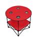 Preferred Nation 28" Circular Fold-in-Half Portable Folding Table red | Wayfair P7384 RED
