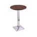 Holland Bar Stool Counter Height Pedestal Dining Table Wood/Metal in Gray | 42",24" Dia | Wayfair 21742CH24R