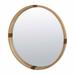 Gabby Zion Round Wood Wall Mirror Wood in White | 36 H x 36 W x 2.38 D in | Wayfair SCH-169150