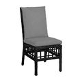 Summer Classics Newport Patio Dining Side Chair w/ Cushions in Black | 38.5 H x 18 W x 23.75 D in | Wayfair 32230+C7964076W4076