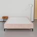 Spinal Solution 15" Premium Velvet Material Wood Box Spring/Bed Frame, Durable, Stylish, Multi Color Upholstered/Velvet in Pink | Wayfair