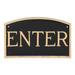 Montague Metal Products Inc. Enter Statement Garden Plaque Metal | 13" H x 21" W x 0.25" D | Wayfair SP-58L-W-BG