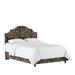 Wrought Studio™ Marksbury Nail Button Notched Standard Bed Upholstered/Metal/Polyester in Brown | Twin | Wayfair E20541B2B5804D778ECDFFCD7E121EC6