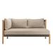 Vincent Sheppard Lento 65.4" Wide Teak Loveseat w/ Cushions Wood/Metal/Natural Hardwoods in Brown/Gray/White | 30.7 H x 65.4 W x 32.7 D in | Outdoor Furniture | Wayfair