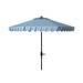 Birch Lane™ Iago 100.79" Outdoor Umbrella Metal in White/Blue/Navy | 98.82 H in | Wayfair 22E573EC6B914535994C2494890E024A