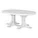 Ebern Designs Pelagius Oval 30.25" Outdoor Table Plastic in White | 48" W x 72.5" L x 36.25" H | Wayfair 1AA0BC8C90B7445897A431A0A697DC09