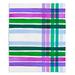 East Urban Home Colorful Plaid Stripes I Soft Sherpa Blanket Microfiber/Fleece/Microfiber/Fleece | 68" W x 80" L | Wayfair