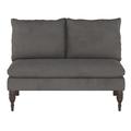 Alcott Hill® 47" Velvet Armless Settee Microfiber/Microsuede in Gray | Wayfair BEE97F24760640A6B7D9A02CB2B3A07E