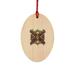 The Holiday Aisle® Magic Counter Shield Wooden Christmas Holiday Shaped Ornament Wood in Brown/Green | 3 H x 3 W x 1 D in | Wayfair