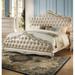 Rosdorf Park Reynold King Tufted Low Profile Standard Bed Wood & Upholstered/ in Gray/White/Brown | California King | Wayfair