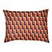 Wrought Studio™ Bonheur Football Luxury Outdoor Dog Pillow Polyester in Orange/Blue/White | Small (28" W x 18" D x 4" H) | Wayfair