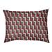 Wrought Studio™ Tuileries Football Luxury Outdoor Dog Pillow Polyester in Red/Gray/White | Small (28" W x 18" D x 4" H) | Wayfair