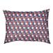 Wrought Studio™ Bonheur Football Luxury Indoor Dog Pillow Metal in Red/Blue/White | Small (28" W x 18" D x 4" H) | Wayfair