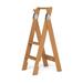 WFX Utility™ 43-1/2" Folding 2 Step Wood Step Stool w/ 250 Lb. Load Capacity Wood in Brown | 17.75 W x 22.5 D in | Wayfair