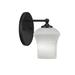 Red Barrel Studio® Capri 1-Light Wall Sconce Glass/Metal in White/Black | 9.5 H x 5.5 W x 8.5 D in | Wayfair B787AFAA571949AF9B06D42D0876F114