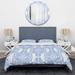 Bungalow Rose Microfiber 3 Piece Duvet Cover Set Microfiber in Blue/White | Full/Double Duvet Cover + 2 Standard Shams | Wayfair