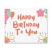 The Holiday Aisle® Happy Birthday to You - Unframed Textual Art on Canvas in Orange/Pink | 11 H x 14 W x 1 D in | Wayfair