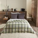 Gracie Oaks Tahoe Woven Wool Plaid Blanket Wool in Green/Gray/Brown | 90 H x 72 W in | Wayfair C3714AF937A443DEBD78FB8CD516455C