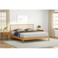 NTC Ruby Wooden Bed Frame w/ Headboard & Silent Slats, 1000 LB Capacity Wood in Brown | 42.1 H x 79.2 W x 82.6 D in | Wayfair NTC-25