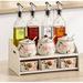 Prep & Savour No Spice Jar & Rack Set Ceramic/Metal in Brown | 12.59 H x 5.9 W x 7.28 D in | Wayfair 18B3DACAA6B241D494C81D4696C470CB