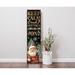 The Holiday Aisle® Keep Calm & Get Your Ho Ho Ho Christmas Door Mural Wood in Brown | 36 H x 9.5 W x 1 D in | Wayfair