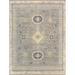 Blue/White 146 x 109 x 0.25 in Area Rug - Isabelline Davon Oriental Handmade Hand-Knotted Rectangle 9'1" x 12'2" Wool/Area Rug in Beige/Blue /Wool | Wayfair