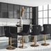 Rosdorf Park Karolus Swivel Adjustable Height Stool Wood/Upholstered/Velvet in Black | 17.5 W x 20.4 D in | Wayfair