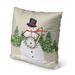 The Holiday Aisle® Jasean Throw Square Indoor/Outdoor Throw Pillow Cover & Insert Polyester/Polyfill blend in White | 16 H x 16 W x 4 D in | Wayfair