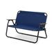 Freeport Park® Clauson Folding Camping Bench Loveseat Double Chair Seat w/ Carry Bag Metal in Blue | 27 H x 43.5 W x 21.5 D in | Wayfair