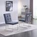 Everly Quinn Tona modern dining chairs, upholstered dining chairs, dining room chairs Velvet in Gray | 37.4 H x 20.5 W x 27.8 D in | Wayfair