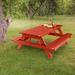 Highwood USA Hometown Rectangular 4 - Person 72" Long Outdoor Picnic Table Plastic in Red | Wayfair AD-TBL-HI02-RED