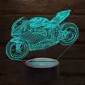 Veilleuse LED 3D pour motos lampe de Table pour enfants cadeau d'anniversaire de noël pour garçons