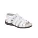 Blair Women's Haband Women’s Dr. Max™ Leather T-Strap Sandals - White - 8.5 - Womens
