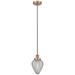 Geneseo 6.5" Wide Antique Copper Corded Mini Pendant w/ Clear Shade