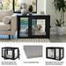 PETMAKER Furniture-Style Dog Crate with Double Doors and Cushion