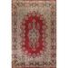 Floral Kerman Persian Large Vintage Area Rug Hand-Knotted Wool Carpet - 9'11"x 14'0"