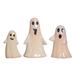 Transpac Dolomite 12.25 in. Off-White Halloween Slim Ghosts Set of 3