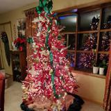 7' Metallic Artificial Tinsel Christmas Tree - Unlit