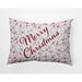 Merry Christmas with Holly Accent Pillow