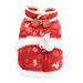 Waroomhouse Christmas Dog Costume Pet Suit Delicate Coil Buttons Bunny Skirt Teddy Bichon Autumn Winter Clothing