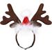 Pet Christmas Headdress Dog Antlers Headband with Hat Party Headgear Puppy Costumes Accessories